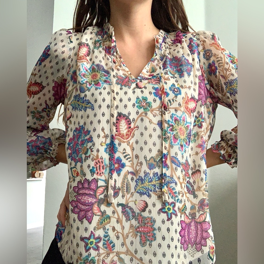 LOFT Multicolor Floral Blouse